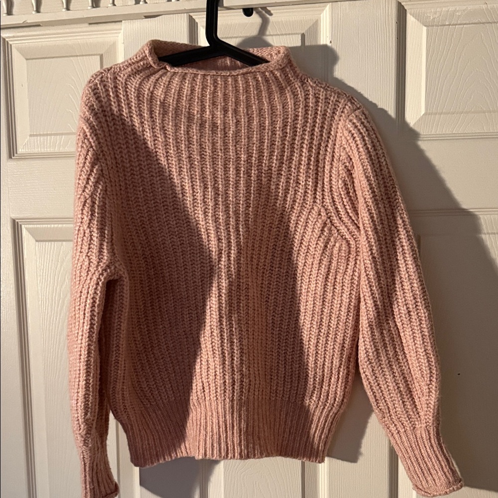 Madewell Soft Pink Cowl Neck Sweater